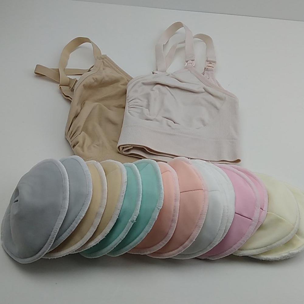 Nursing Bra and Pads Bundle
